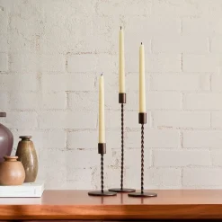 West Elm Twist Metal Candle Holders