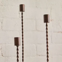 West Elm Twist Metal Candle Holders