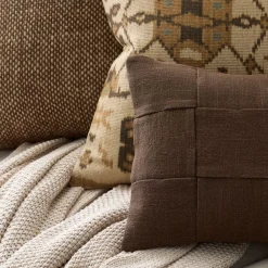 West Elm Two-Tone Basketweave & Throw Set