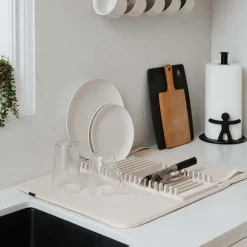 West Elm Udry Dish Rack & Drying Mat