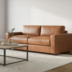 West Elm Urban Leather Sofa (73"–85")