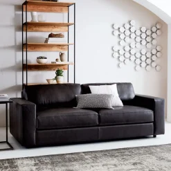 West Elm Urban Leather Sofa (73"–85")