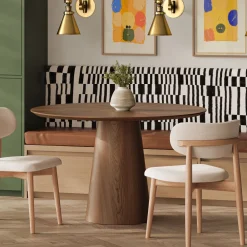 West Elm Valentine Round Wood Dining Table (47")