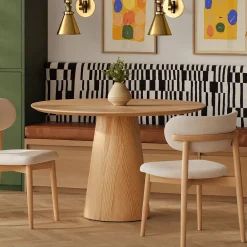 West Elm Valentine Round Wood Dining Table (47")
