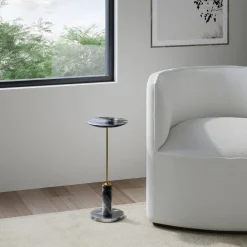 West Elm Vaughn Marble Drink Table (8.5")