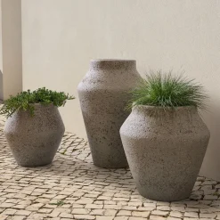 West Elm Venti Geo Ficonstone Indoor/Outdoor Planters