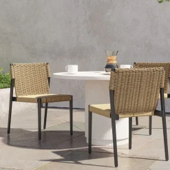 West Elm Ventura Aluminum Outdoor Stacking Side Dining Chair