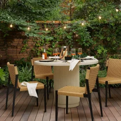 West Elm Ventura Aluminum Outdoor Stacking Side Dining Chair