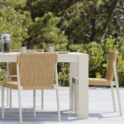 West Elm Ventura Aluminum Outdoor Stacking Side Dining Chair