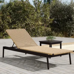 West Elm Ventura Aluminum Outdoor Stacking Chaise Lounge