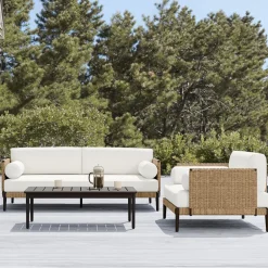 West Elm Ventura Aluminum Outdoor Sofa, Lounge Chair & Coffee Table Set