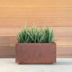 West Elm Veradek Corten Steel Indoor/Outdoor Planters