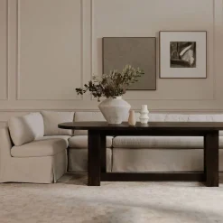 West Elm Vianna Slipcover Dining Banquette L-Shape (–)