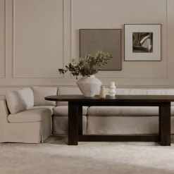 West Elm Vianna Slipcover Dining Banquette L-Shape (–)