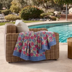 West Elm Vine Floral Beach Towel