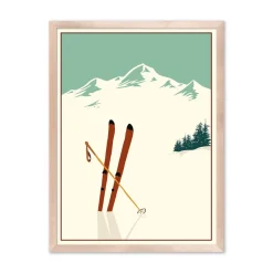 West Elm Vintage Winter Ski Framed Art Print