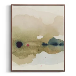 West Elm Viridian Misty Lake I Wall Art by Minted for