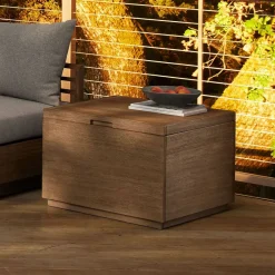 West Elm Volume Outdoor Square Storage Side Table (26")
