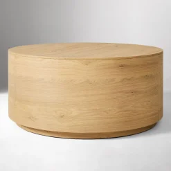 West Elm Volume Round Drum Coffee Table (–)