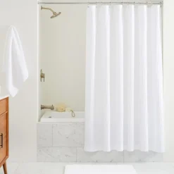 West Elm Waffle Shower Curtain