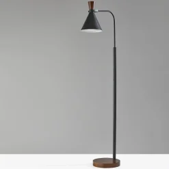 West Elm Walnut LED Task Floor Lamp