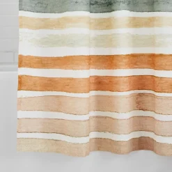 West Elm Watercolor Stripe Shower Curtain
