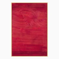 West Elm Waves of Red Framed Wall Art