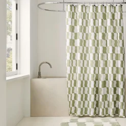 West Elm Wavy Blocks Shower Curtain