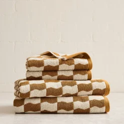 West Elm Wavy Blocks Towel Sets