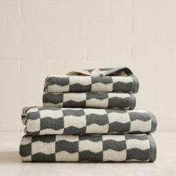 West Elm Wavy Blocks Towel Sets