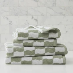 West Elm Wavy Blocks Towels
