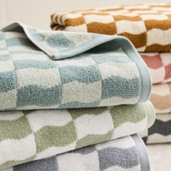 West Elm Wavy Blocks Towels