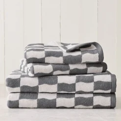 West Elm Wavy Blocks Towels