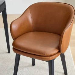 West Elm Wayne Leather Dining Arm Chair