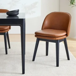 West Elm Wayne Leather Side Dining Chair