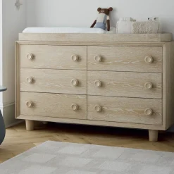 Kids West Elm x PBK Vivienne Extra-Wide Nursery Dresser with Removable Topper (56")