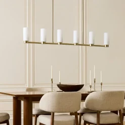 West Elm Weston Fluted Glass Chandelier (48")