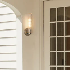 West Elm Weston Fluted Glass Indoor/Outdoor Sconce (16")