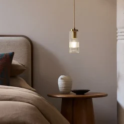 West Elm Weston Fluted Glass Pendant (5")