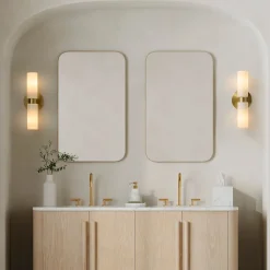 West Elm Weston Smooth Glass Indoor/Outdoor Double Short Sconce (16")