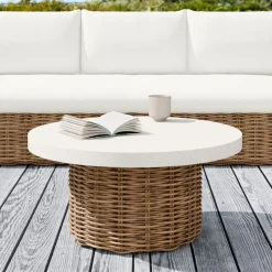 West Elm Westport Outdoor Pedestal Coffee Table (32")