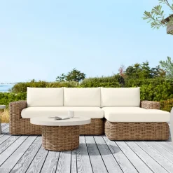 West Elm Westport Wicker Outdoor 2-Piece Chaise Sectional (105")
