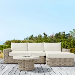 West Elm Westport Wicker Outdoor 2-Piece Chaise Sectional (105")