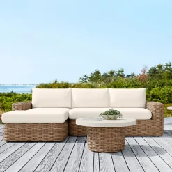 West Elm Westport Wicker Outdoor 2-Piece Chaise Sectional (105")