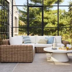 West Elm Westport Wicker Outdoor 3-Piece L-Shaped Sectional (108")
