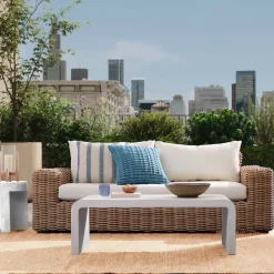 West Elm Westport Wicker Outdoor Sofa (84")