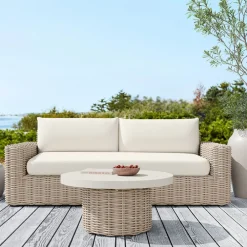 West Elm Westport Wicker Outdoor Sofa (84")