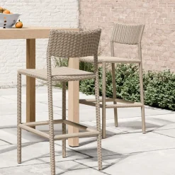 West Elm Westport Wicker Outdoor Slim Profile Bar Stool
