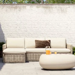West Elm Westport Wicker Slim Profile Outdoor 2-Piece Chaise Sectional (91.5")