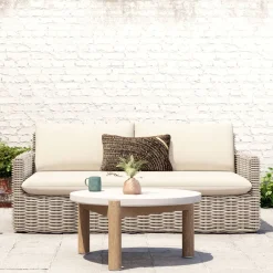 West Elm Westport Wicker Slim Profile Outdoor Sofa (–)